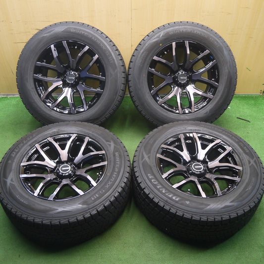 [送料無料]バリ溝！21年！綺麗！9.5分以上★RAYS Team DAYTONA FDX-F6 265/60R18 スタッドレス ダンロップ SJ8 レイズ チームデイトナ PCD139.7/6H★3053001クス