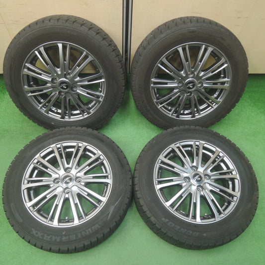 *送料無料*バリ溝！キレイ！9.5分以上★スタッドレス 175/65R15 ダンロップ ウインターマックス WM02 Fang ファング 15インチ PCD100/4H★4011709SYス
