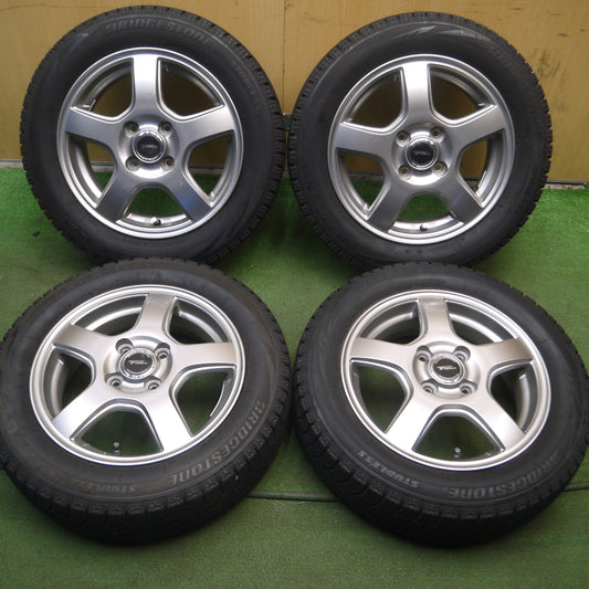 *送料無料* バリ溝!9分★スタッドレス 155/65R14 ブリヂストン ブリザック VRX TOPRUN トップラン 14インチ PCD100/4H★4021304Hス