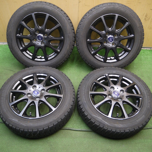 *送料無料*超バリ溝！21年！キレイ！9.5分以上★スタッドレス 155/65R14 ダンロップ ウインターマックス WM02 TIRADO Eta LA STRADA 14インチ PCD100/4H★4012208Hス