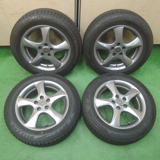 *送料無料*バリ溝!21年!キレイ!9.5分以上★スタッドレス 185/60R15 ブリヂストン ブリザック VRX2 TOPRUN トップラン 15インチ PCD100/5H シエンタ等★3122705SYス