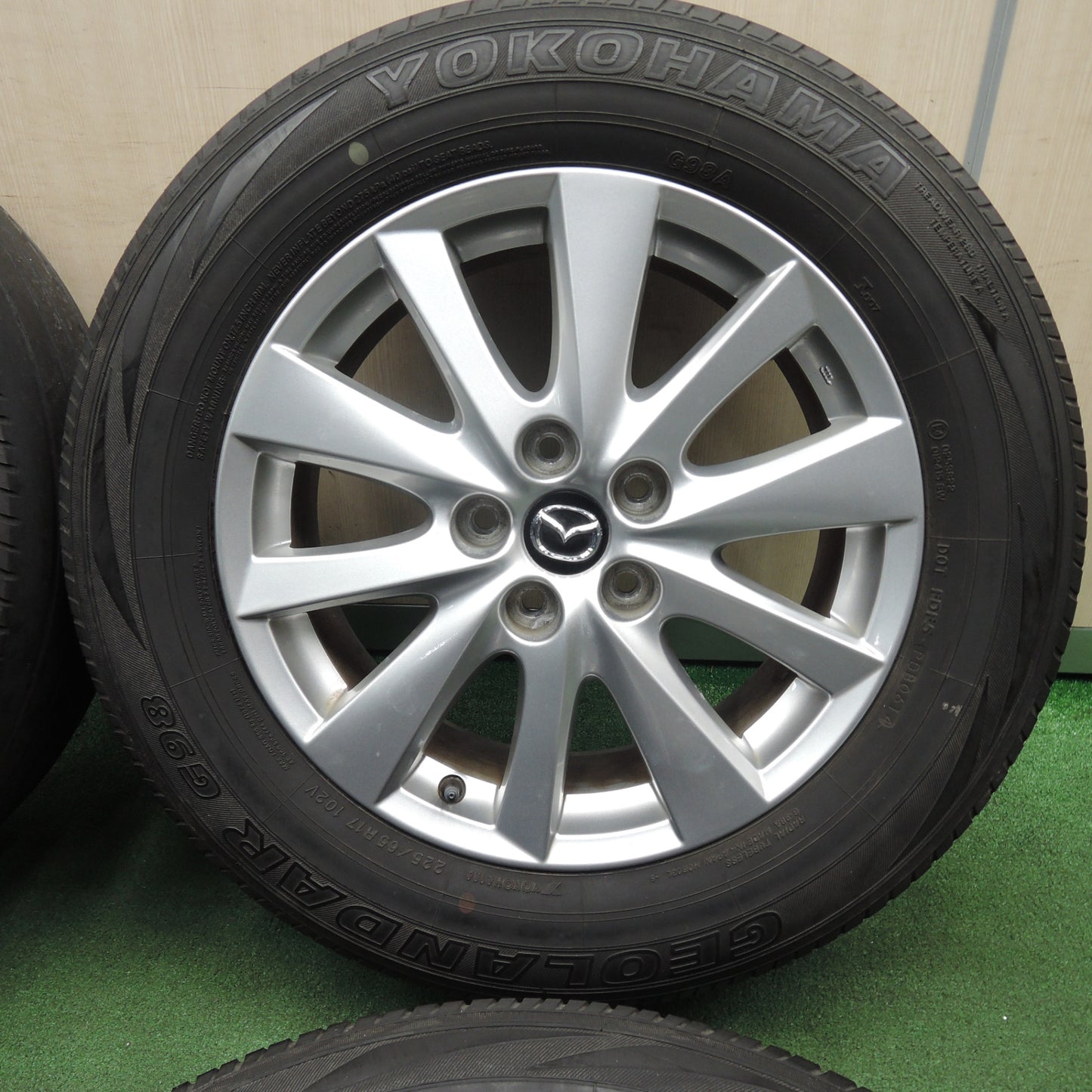 *送料無料* キレイ★マツダ CX-5 純正 225/65R17 ヨコハマ ジオランダー G98 G98A 17インチ PCD114.3/5H★4022204TNノ