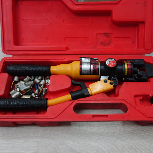 [送料無料] ☆ロブスター LOBSTER 手動油圧式 圧着工具 AKH-60N ケース付き DIY 工具 ハンドツール☆