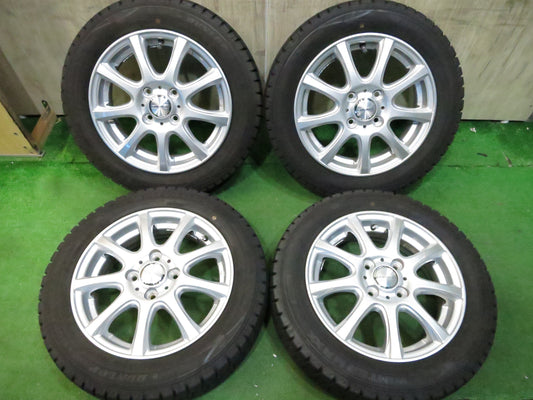 [送料無料]バリ溝！20年！キレイ！ほぼ10分★スタッドレス 155/65R14 ダンロップ ウインターマックス WM02 DUFACT デュファクト 14インチ PCD100/4H★3011606Hス