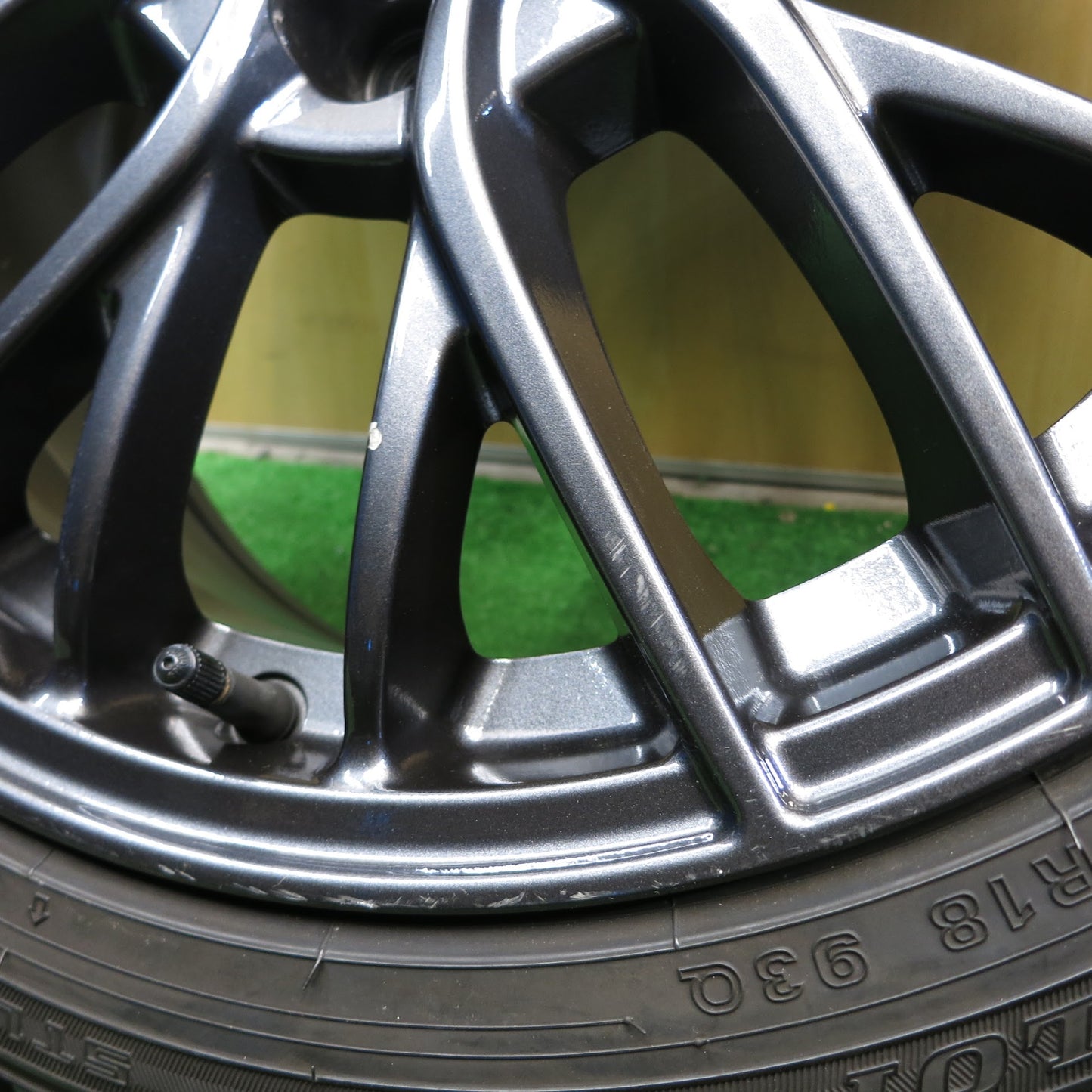 [送料無料]バリ溝！9.5分★スバル WRX STI 純正 245/40R18 スタッドレス ダンロップ ウインターマックス WM02 18インチ PCD114.3/5H★3060606Hス