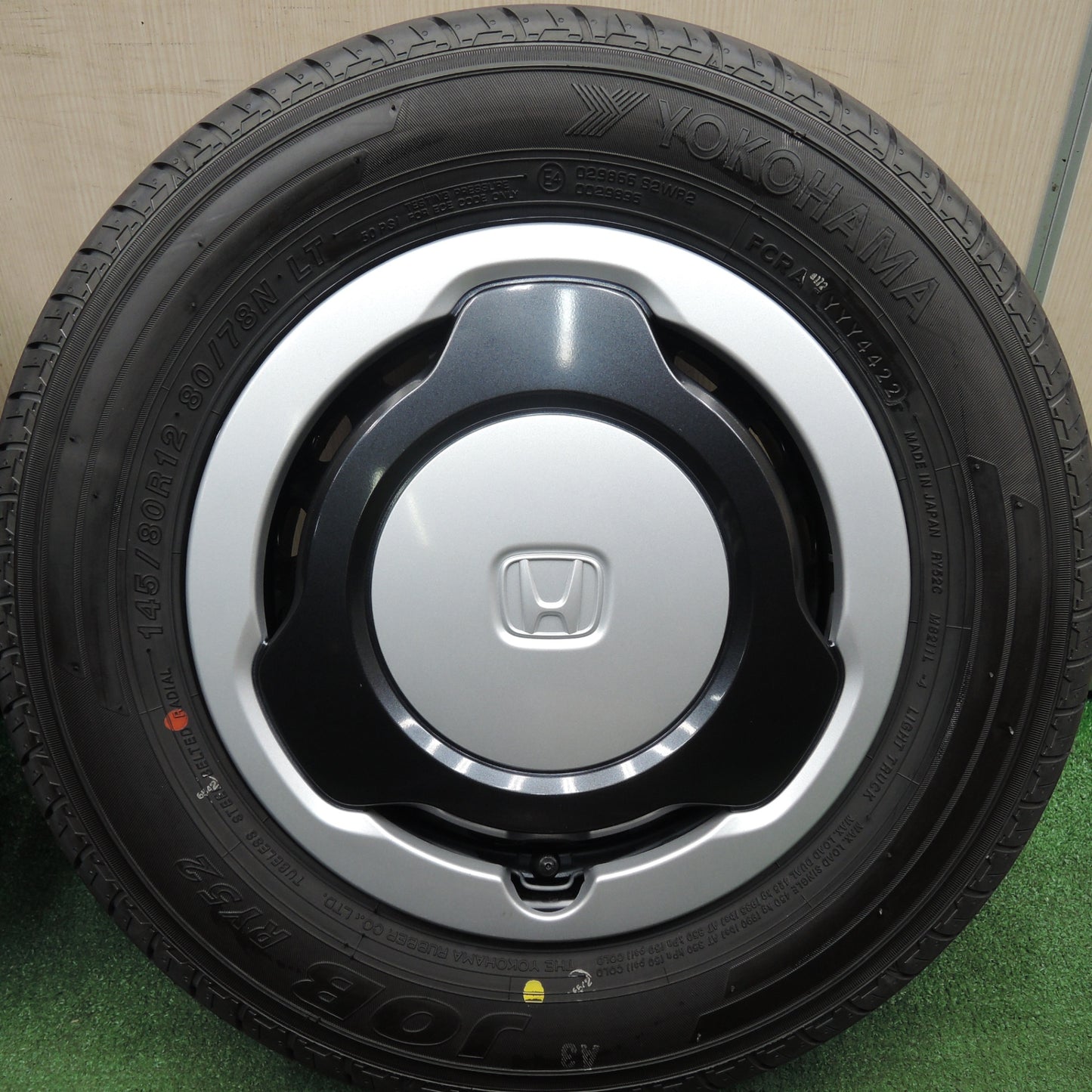 *送料無料* 新車外し！22年★ホンダ N-VAN 純正 スチール 145/80R12 80/78N ヨコハマ JOB RY52 Nバン PCD100/4H★4022509HAノ