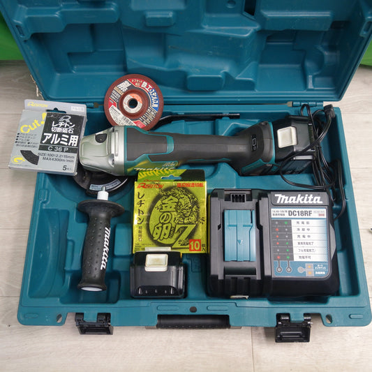 [送料無料] 付属品付き☆マキタ 100mm 充電式 ディスクグラインダ GA408DRG 電動 工具 makita☆