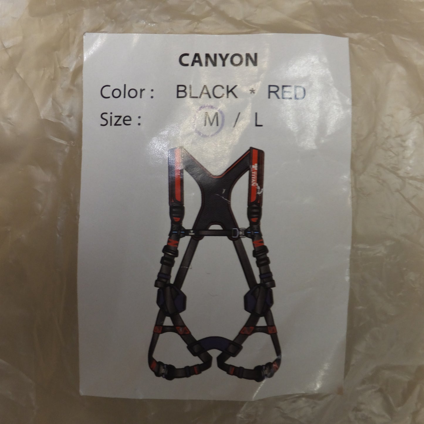 [送料無料]未使用★サンコー TITAN PANGAEA フルハーネスCANYON-WMLTD-BLSC型 Size M　使用可能な質量 100kg以下★
