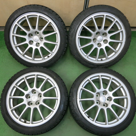 *送料無料*バリ溝！8.5分★三菱 ランエボX 純正 245/40R18 スタッドレス ブリヂストン ブリザック REVO GZ PCD114.3/5H★3102812イス