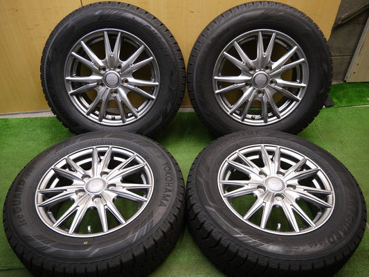 [送料無料]バリ溝！18年！キレイ！9.5分以上★スタッドレス 195/65R15 ヨコハマ アイスガード iG60 VELVA KEVIN ヴェルヴァ 15インチ PCD114.3/5H★
