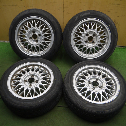 *送料無料*バリ溝!9.5分以上★BBS RJ382 185/55R15 モモ アウトラン M2 MOMO OUTRUN 15インチ PCD100/4H★4013107Hノ