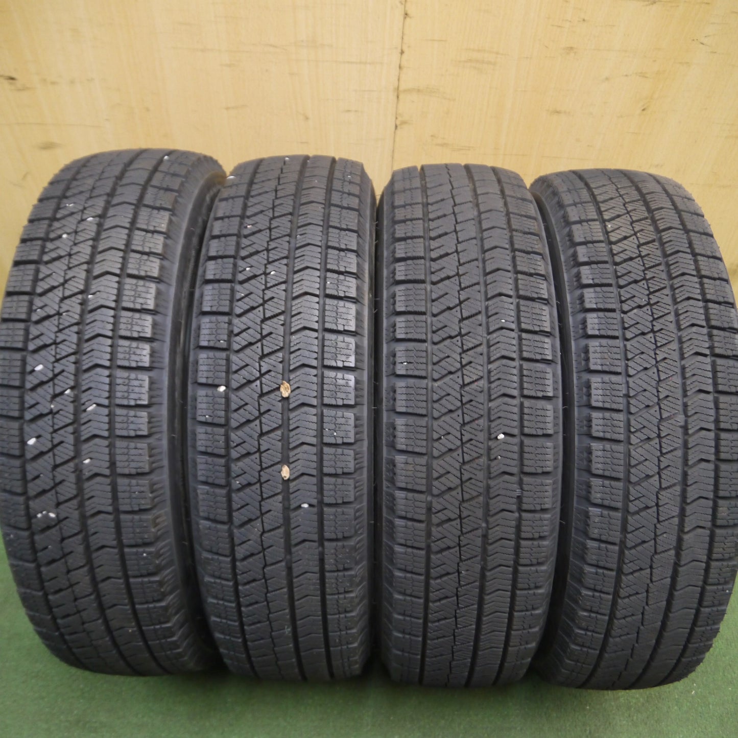 *送料無料* バリ溝！22年！キレイ！ほぼ10分★スタッドレス 155/65R14 ブリヂストン ブリザック VRX2 Linz 社外 アルミ 14インチ PCD100/4H★4021613Hス