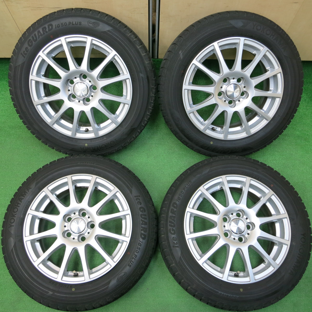 *送料無料*バリ溝！キレイ！8.5分★スタッドレス 185/65R15 ヨコハマ アイスガード iG50 プラス Tiradoγ La-Strada ティラード 15インチ PCD100/5H★4010407イス