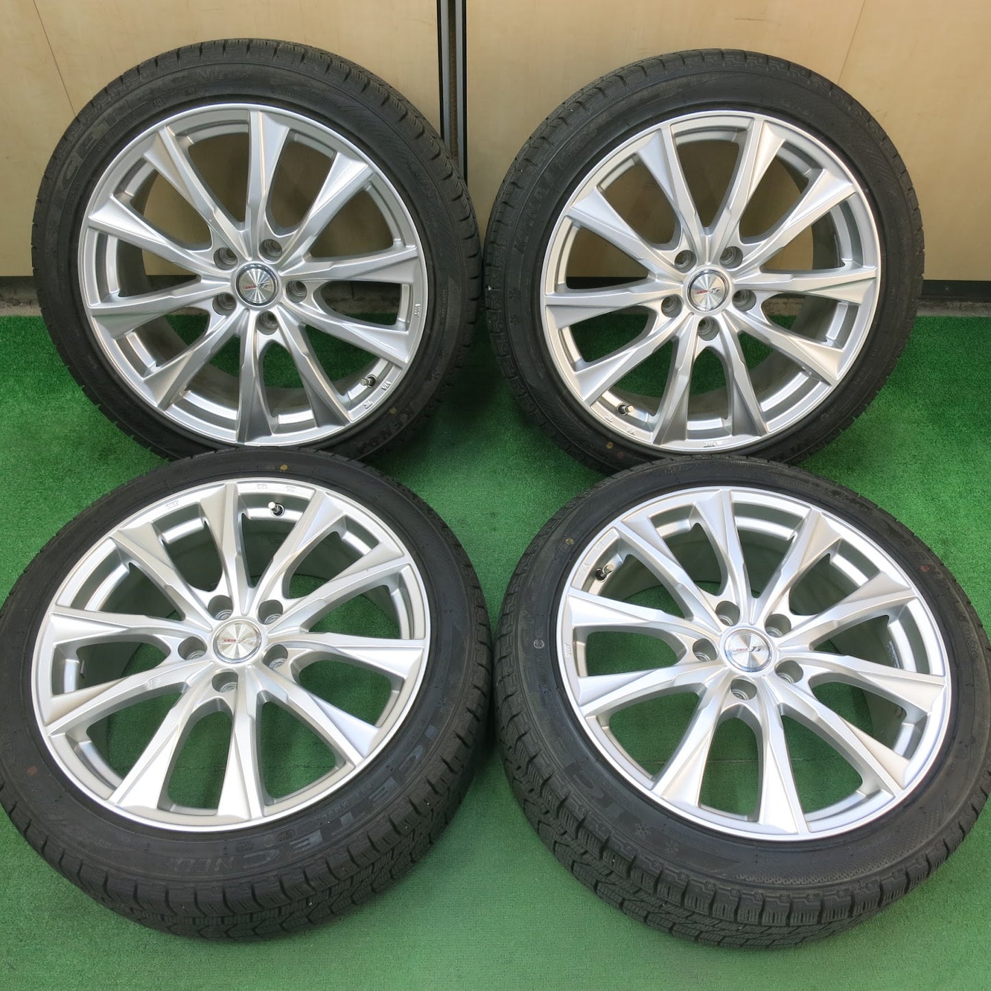 [送料無料]バリ溝！キレイ！8.5分★スタッドレス 225/45R18 ケンダ KR36 アイステック ネオ JOKER weds ジョーカー 18インチ PCD114.3/5H★3031509ヒス