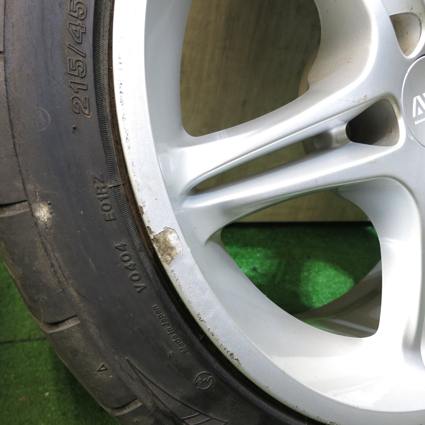 [送料無料]2本価格★AVS 215/45R17 ブリヂストン ポテンザ RE-01R 社外 アルミ 17インチ PCD114.3/5H★3053002Hノ