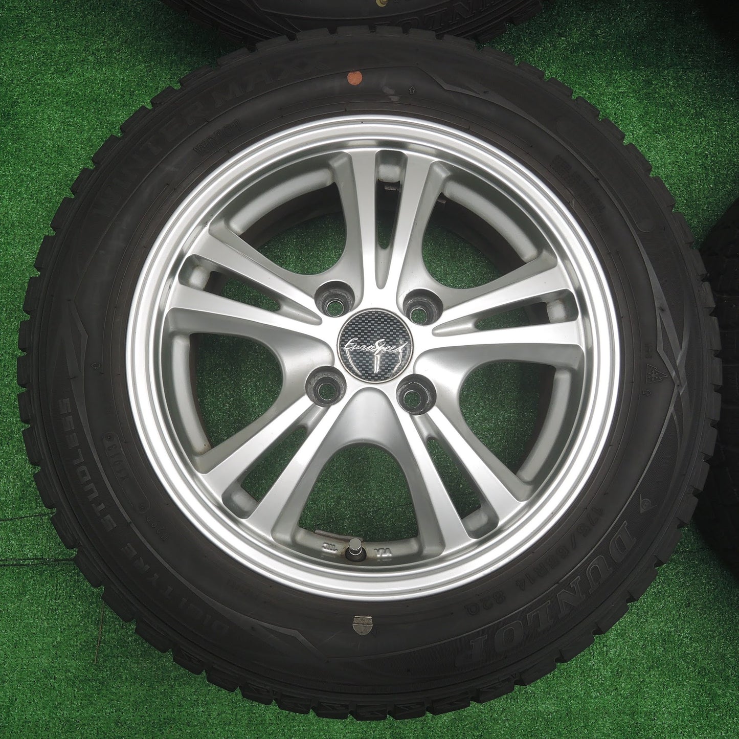 [送料無料]バリ溝！9.5分★スタッドレス 175/65R14 ダンロップ ウインターマックス WM01 EuroSpeed ユーロスピード マナレイ 14インチ PCD100/4H★3072004SYス