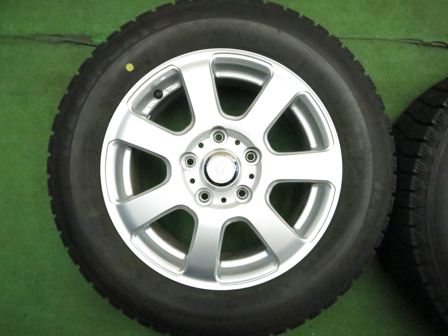 [送料無料]バリ溝！21年！キレイ！9.5分★スタッドレス 195/65R15 アイスエスポルテ Grave 社外 アルミ 15インチ PCD114.3/5H★3012509Hス