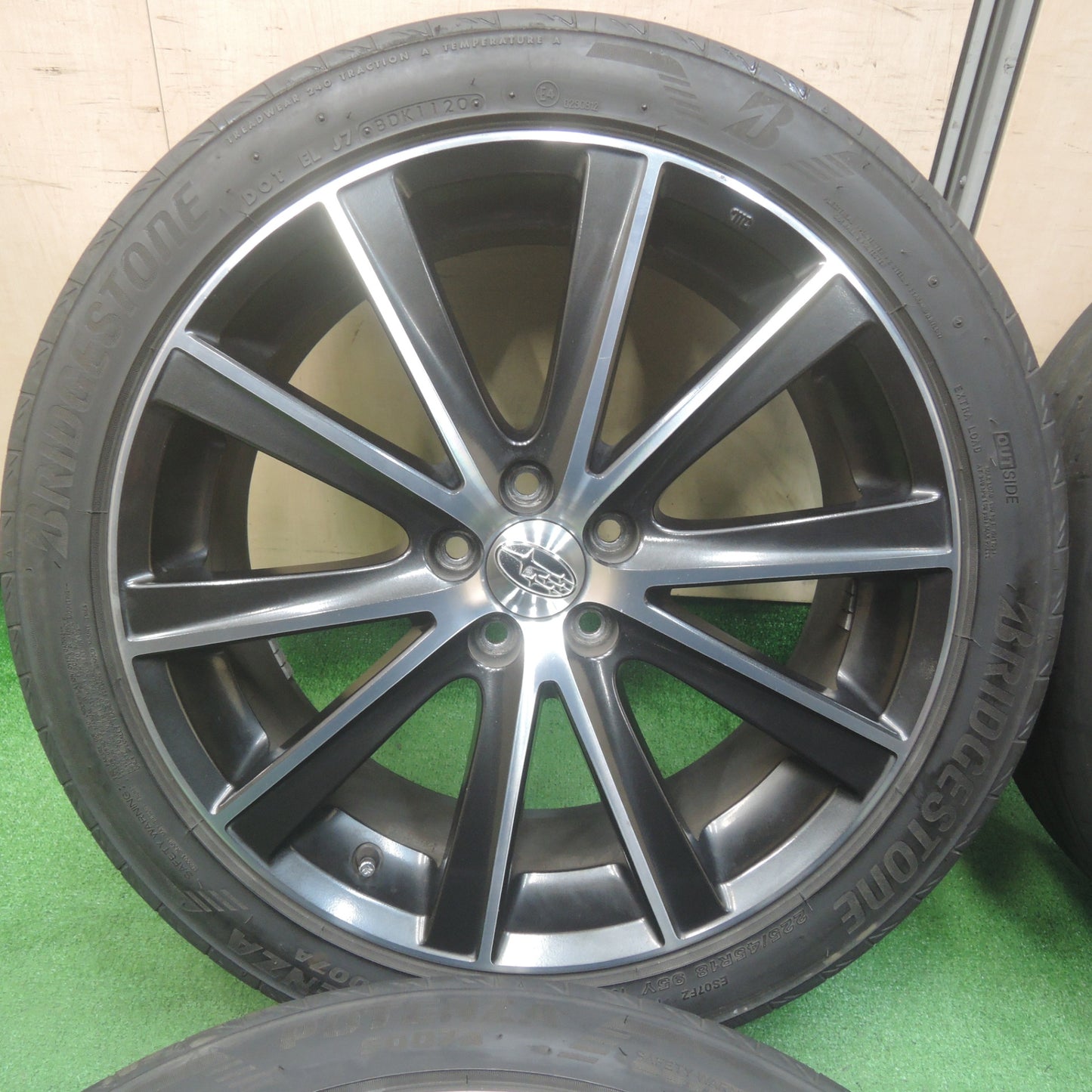 *送料無料* キレイ★スバル レガシィ 純正 225/45R18 ブリヂストン ポテンザ S007A 18インチ PCD100/5H★4020207SYノ