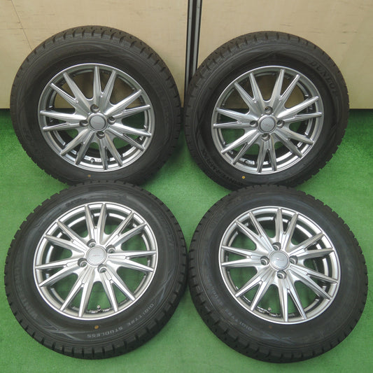 *送料無料* 超バリ溝!キレイ!ほぼ10分★スタッドレス 185/65R15 ダンロップ ウインターマックス WM01 VELVA KEVIN ヴェルヴァ PCD100/4H★4022105SYス