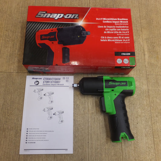 [送料無料]未使用★スナップオン Snap-on 14.4V マイクロリチウム ブラシレスコードレスインパクトレンチ CT861GDB 3/8" 本体のみ★