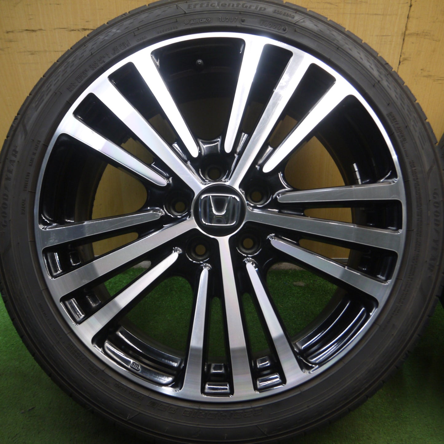 *送料無料* バリ溝！20年！8.5分★ホンダ RC オデッセイ アブソルート 純正 225/45R18 グッドイヤー EfficientGrip ECO EG02 PCD114.3/5H★4030409Hノ