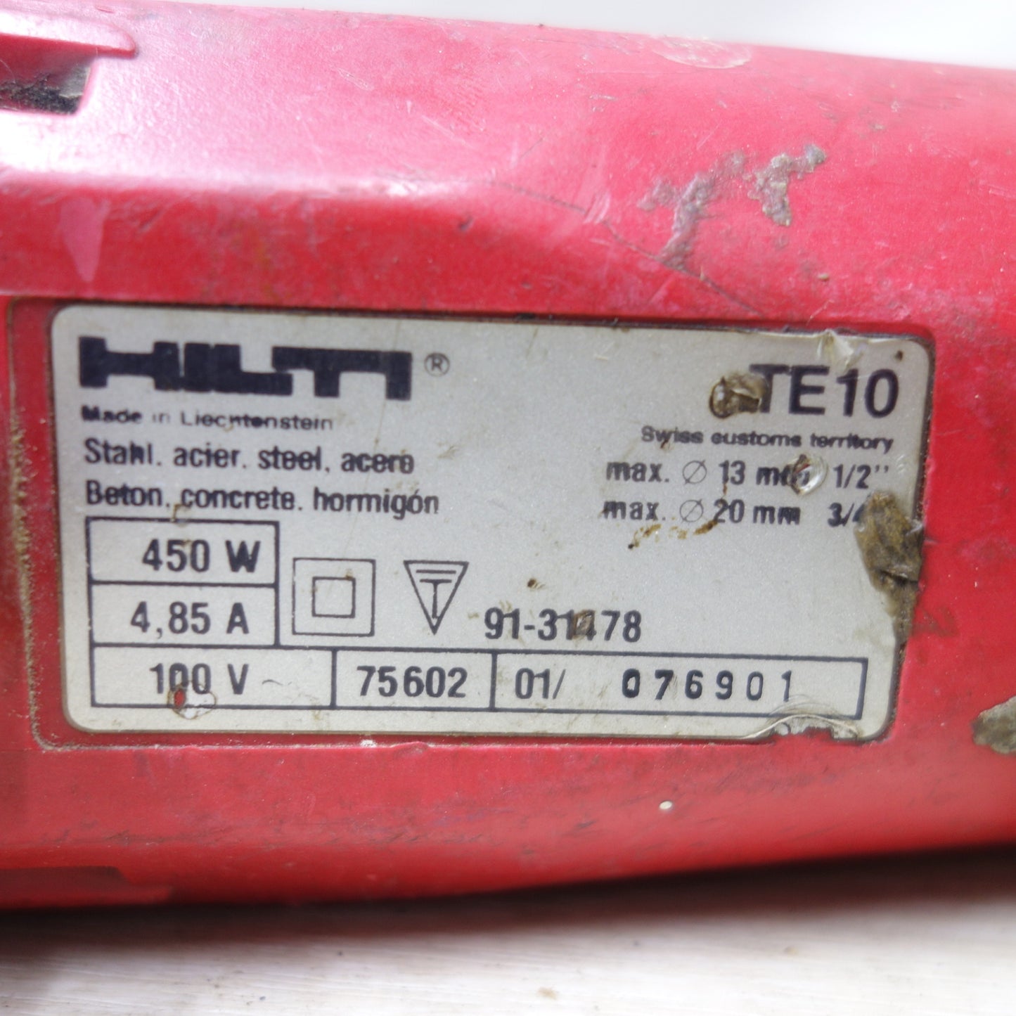 [送料無料] ◆HILTI ヒルティ ハンマドリル TE10 電動工具 はつり ハンマードリル 100V◆