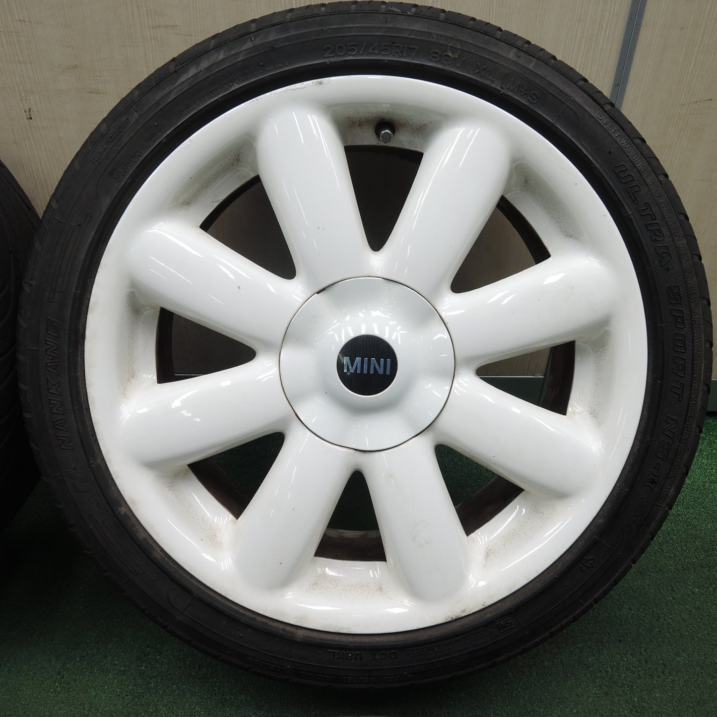 *送料無料* バリ溝！8.5分★MINI ミニ クーパーS 純正 205/45R17 ナンカン ウルトラスポーツ NS-2 17インチ PCD100/4H★4030108TNノ
