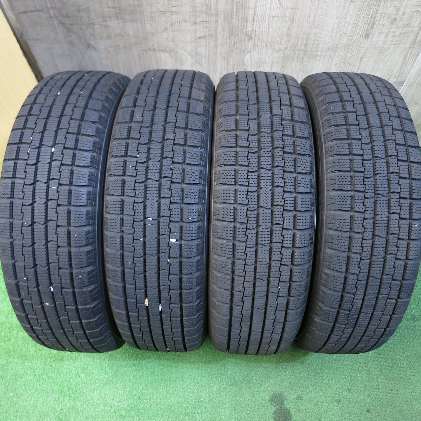 [送料無料]バリ溝！21年！キレイ！ほぼ10分★スタッドレス 155/65R14 iceFRONTAGE MACBES MB8 アイスフロンテージ マクベス 14インチ PCD100/4H★3061203Hス