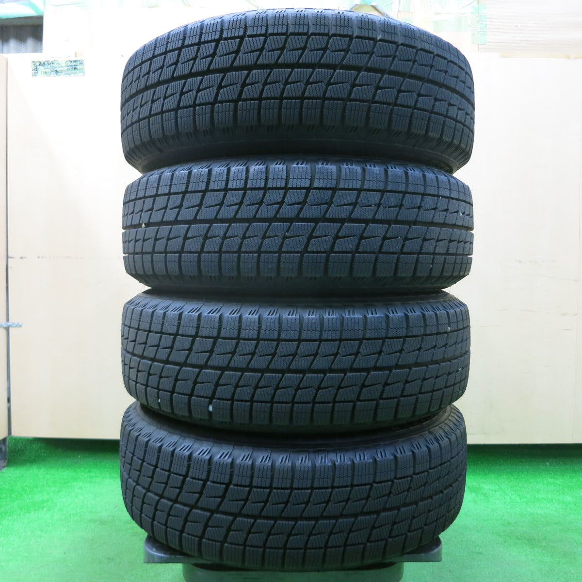 *送料無料*バリ溝！22年！キレイ！9.5分★スタッドレス 185/65R15 アイスエスポルテ GMach 社外 アルミ 15インチ PCD100/4H★3120908イス