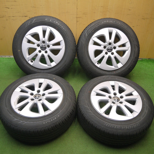 [送料無料]バリ溝！キレイ！9.5分★トヨタ 50系 プリウス 純正 195/65R15 ブリヂストン エコピア EP150 15インチ PCD100/5H★3090101Hノ