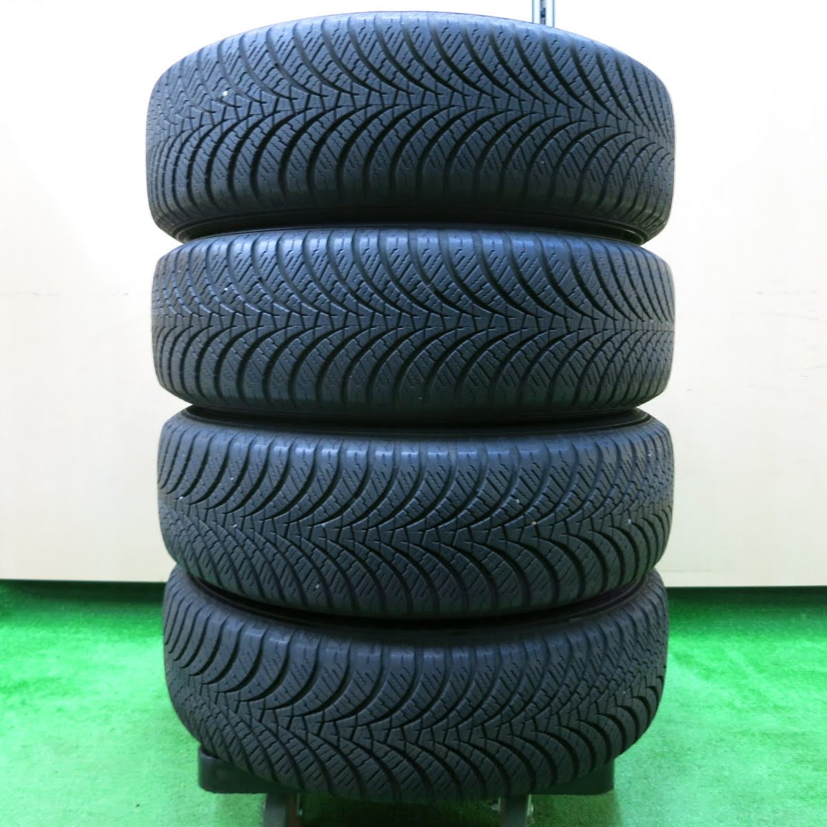 [送料無料]バリ溝！21年！キレイ！9.5分★175/65R15 ダンロップ ALL SEASON MAXX AS1 JOKER weds ジョーカー 15インチ PCD100/4H★3111807イオ