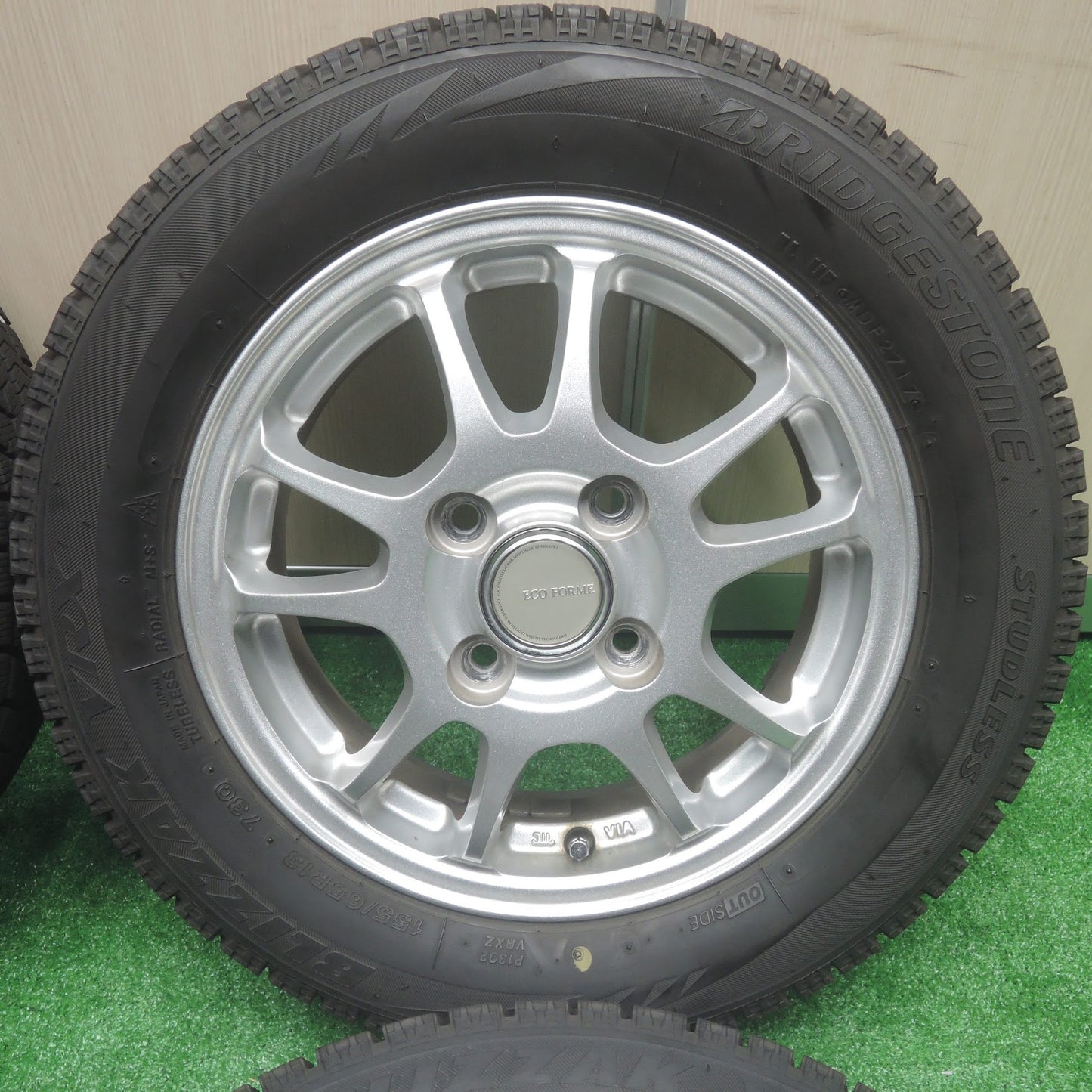 [送料無料]キレイ★スタッドレス 155/65R13 ブリヂストン ブリザック VRX ECO FORME エコフォルム 13インチ PCD100/4H★3080210SYス
