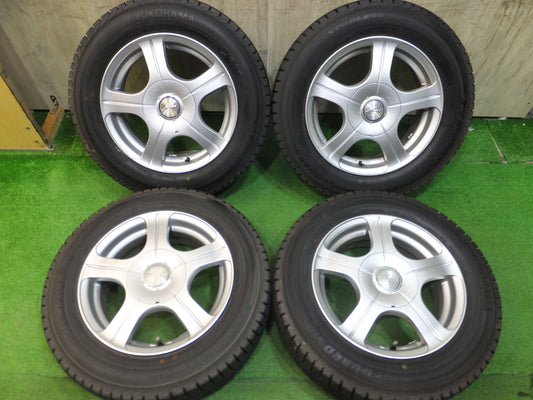 [送料無料]バリ溝！ほぼ10分★スタッドレス 165/70R14 ヨコハマ アイスガード iG30 JOKER QUEEN weds ジョーカー 14インチ PCD100/4H 5H マルチ★2091210Hス