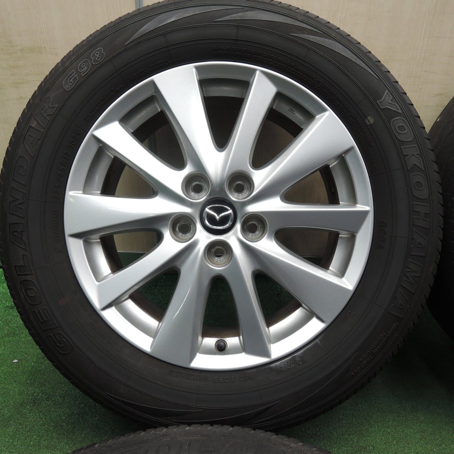 *送料無料* キレイ★マツダ CX-5 純正 225/65R17 ヨコハマ ジオランダー G98 G98A 17インチ PCD114.3/5H★4022204TNノ