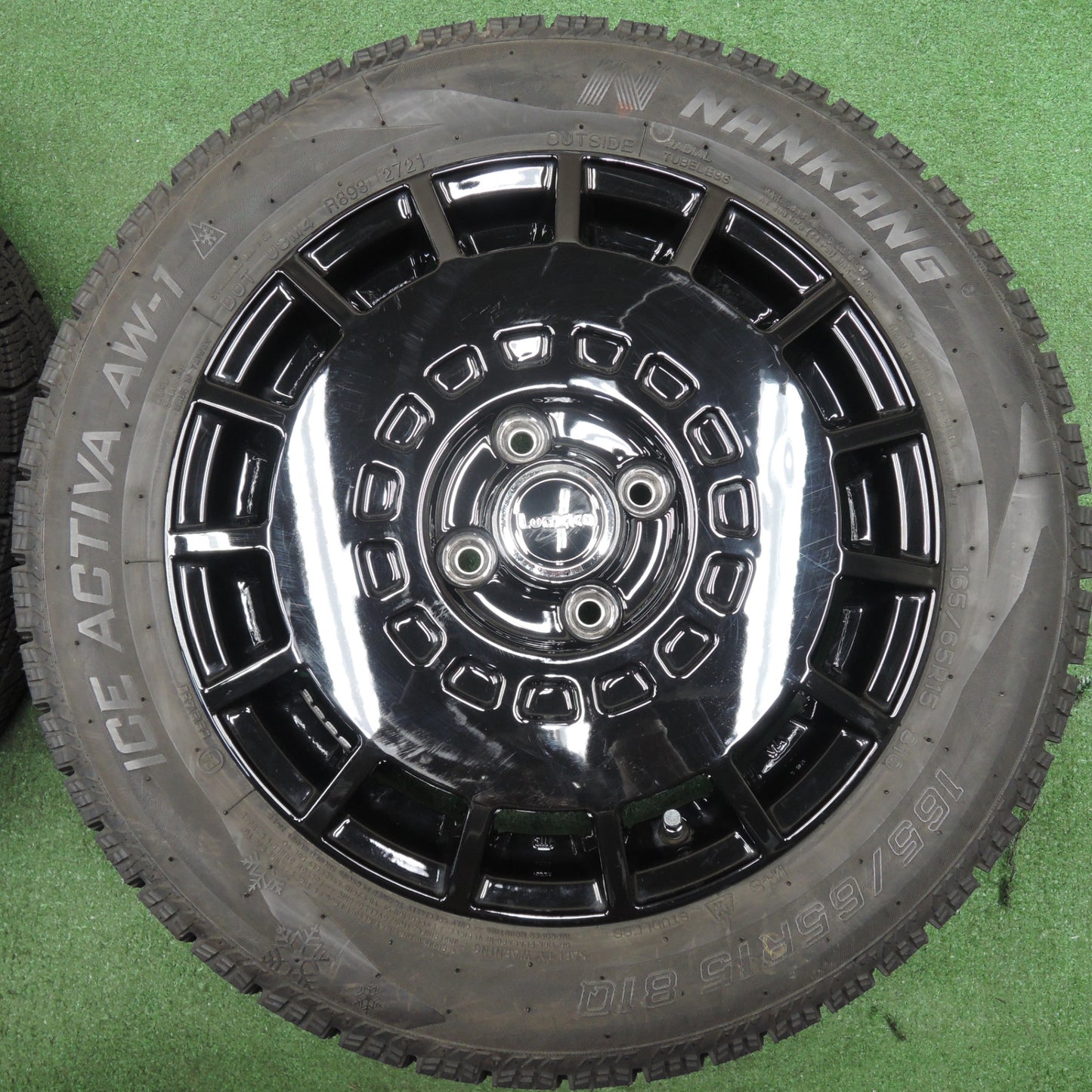 *送料無料* 超バリ溝！21年！綺麗！9.5分以上★スタッドレス Lumaca 165/65R15 ナンカン アイスアクティバ AW-1 ルマーカ 15インチ PCD100/4H★4022301NJス
