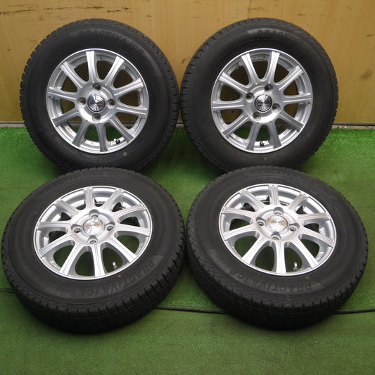 [送料無料]バリ溝！20年！キレイ！9分★スタッドレス 145/80R13 プラクティバ アイス BP02 ZELERNA 社外 アルミ 13インチ PCD100/4H★3090201KAス