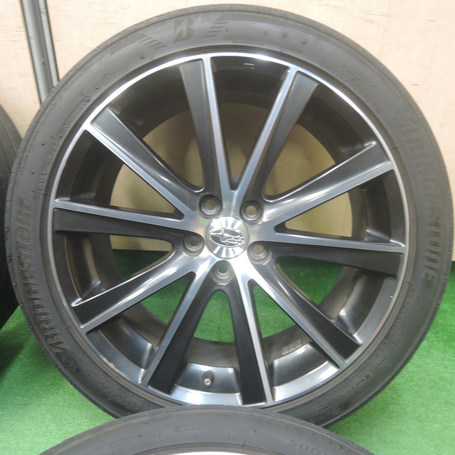 *送料無料* キレイ★スバル レガシィ 純正 225/45R18 ブリヂストン ポテンザ S007A 18インチ PCD100/5H★4020207SYノ
