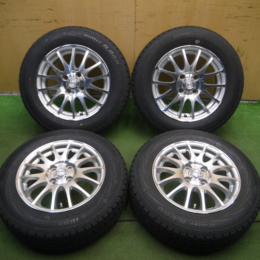 *送料無料* バリ溝!22年!ほぼ10分★スタッドレス 175/70R14 アイリンク ウィンター IL868 Lufin 14SPOKE 14インチ PCD100/4H★4021611Hス