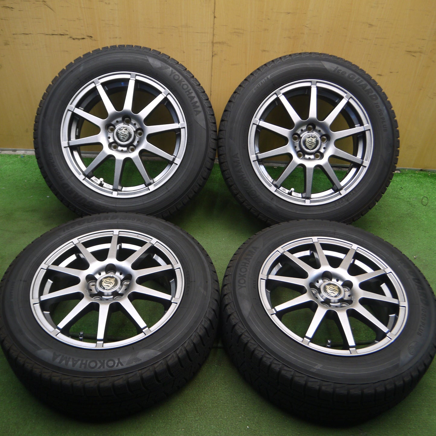 *送料無料*バリ溝！キレイ！9.5分★スタッドレス 185/65R15 ヨコハマ アイスガード iG50 プラス 社外 アルミ 15インチ PCD100/5H★3102505Hス