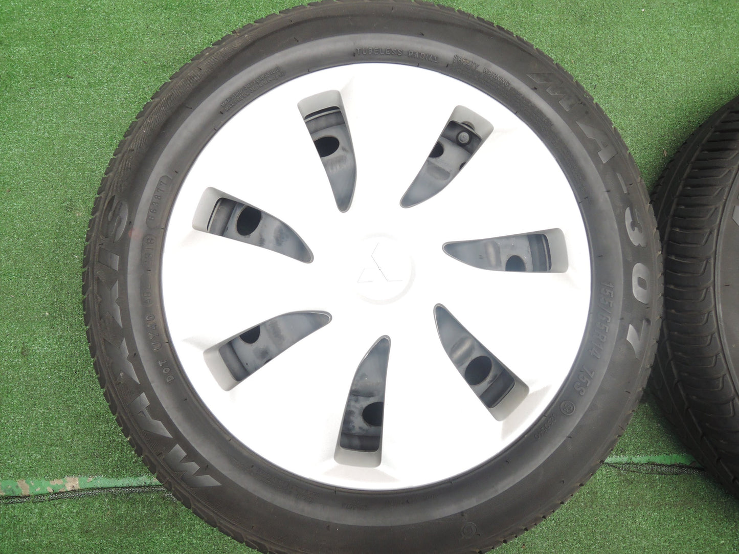 [送料無料]バリ溝！キレイ！8.5分★三菱 eKワゴン 純正 155/65R14 マクシス MA-307 14インチ PCD100/4H★3110201HAノ