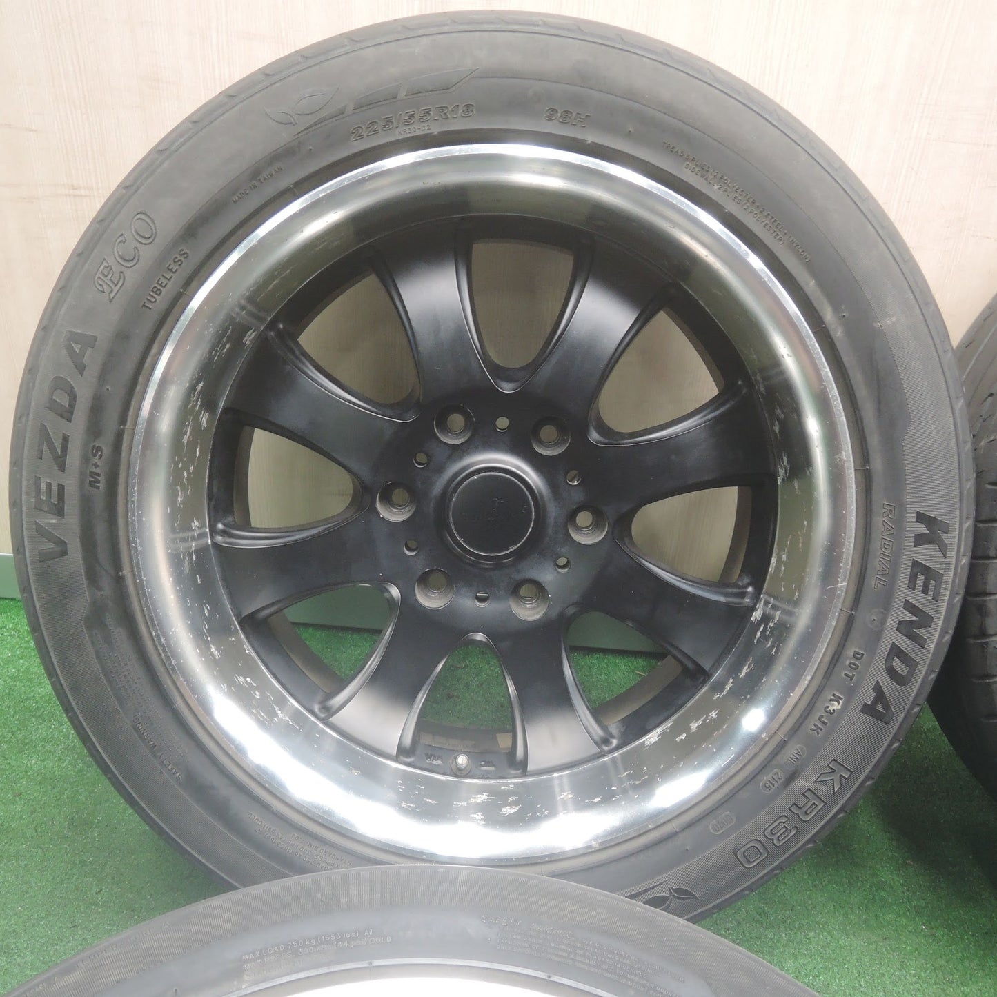 [送料無料]4本価格★FABULOUS BARONE MC-8 225/55R18 ケンダ VEZDA ECO ファブレス 18インチ PCD139.7/6H★3110708SYノ