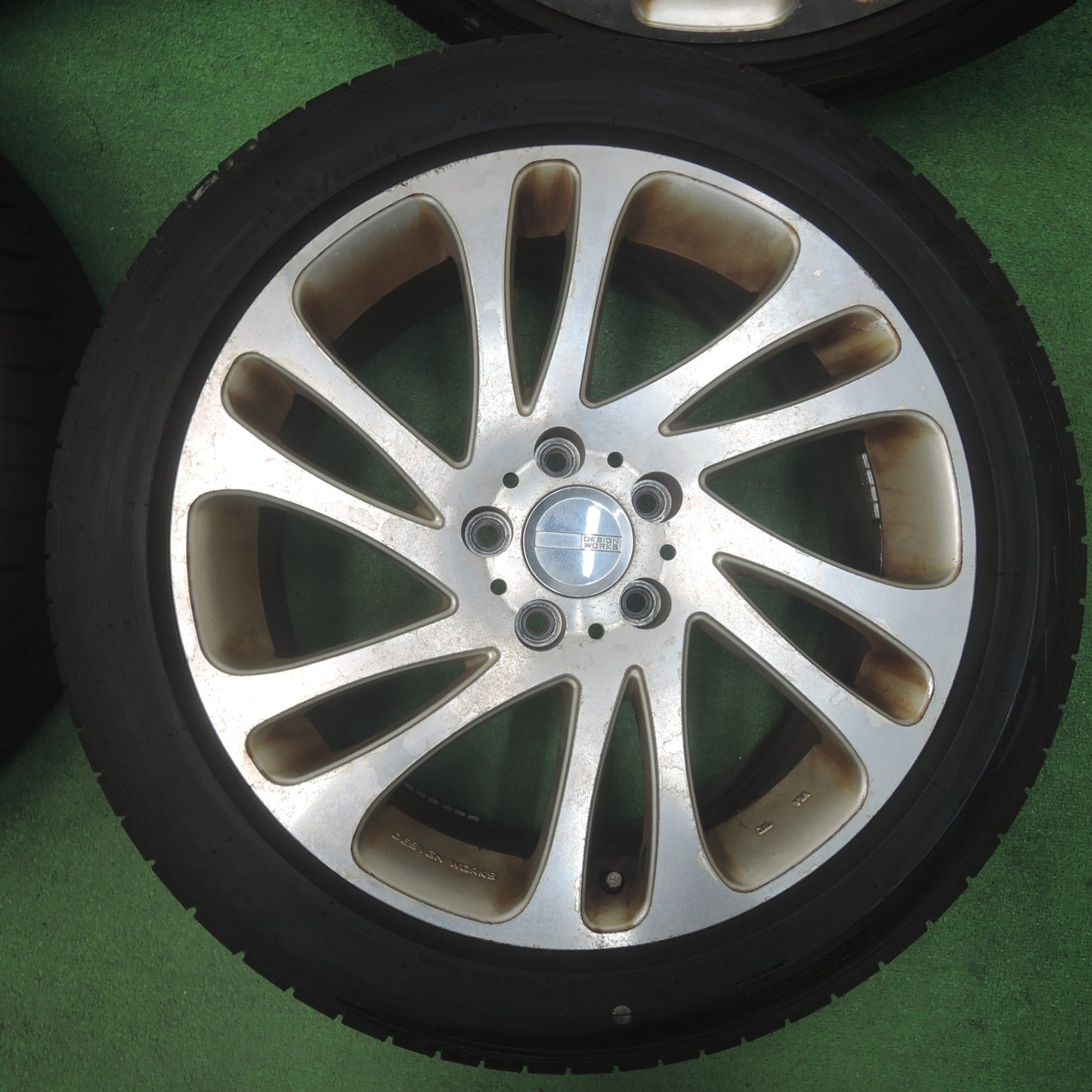 *送料無料* バリ溝！20年！9.5分★DESIGN WORKS 225/50R18 ダンロップ エナセーブ RV505 デザインワークス PCD114.3/5H★4020204SYノ