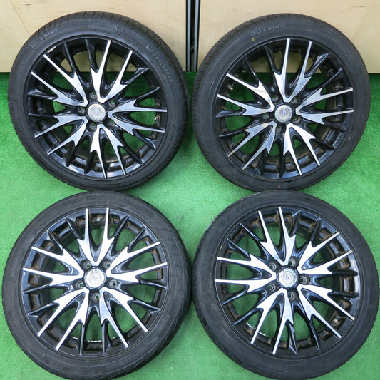 *送料無料*バリ溝！22年！9分★WORK PIETRA 215/45R17 ウィンラン R330 トライアングル TR968 ワーク ピエトラ 17インチ PCD114.3/5H★3112905イノ