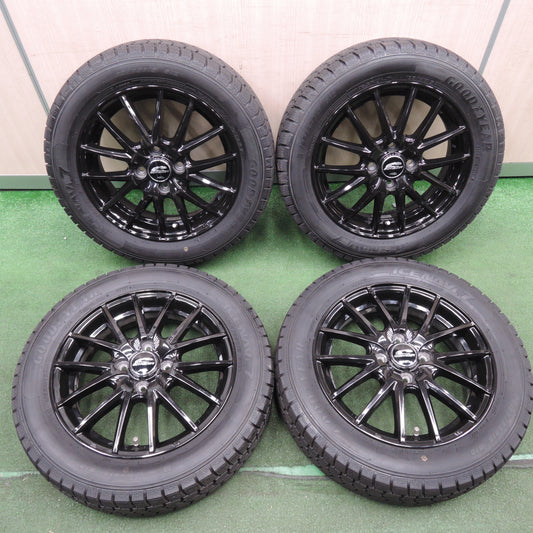 *送料無料*バリ溝！21年！キレイ！9.5分★スタッドレス 165/65R15 グッドイヤー アイスナビ7 SCHNEIDER MiD シュナイダー PCD100/4H★4010907TNス