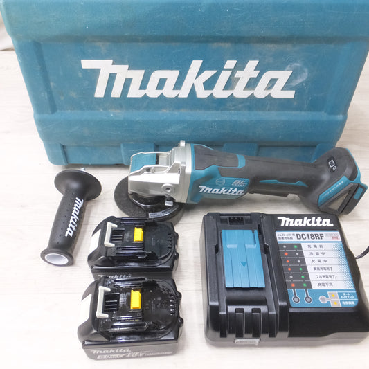 [送料無料] キレイ◆makita マキタ 100mm 充電式ディスクグラインダ GA420DRGX 18V バッテリー2個 充電器付き 研磨機 電動工具◆