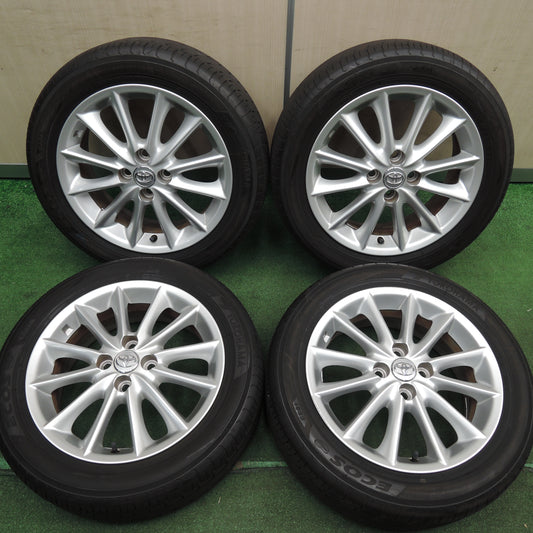 *送料無料*バリ溝!キレイ!8.5分★トヨタ カローラ フィールダー 純正 195/55R16 ヨコハマ エコス ES31 16インチ PCD100/4H★4010620HAノ
