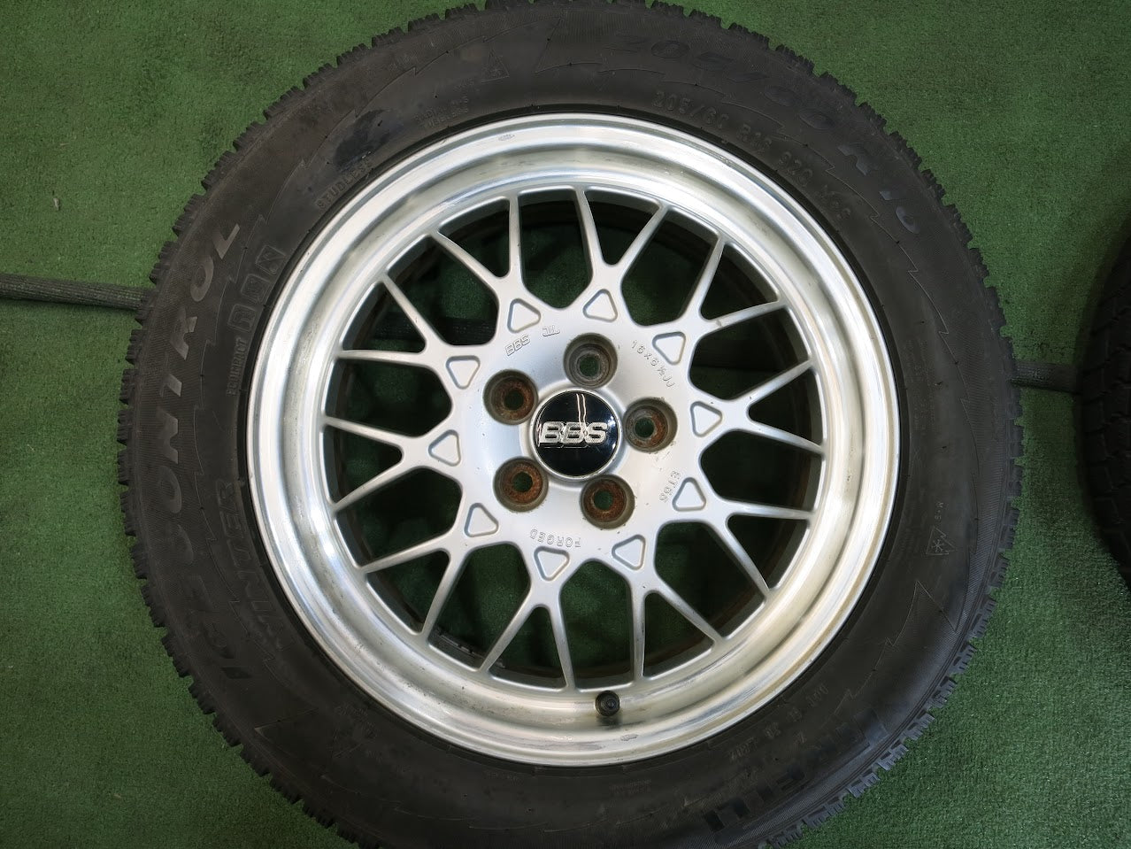 [送料無料]バリ溝！9分★三菱 純正 OP BBS 鍛造 205/60R16 スタッドレス ピレリ アイスコントロール 16インチ PCD100/5H★
