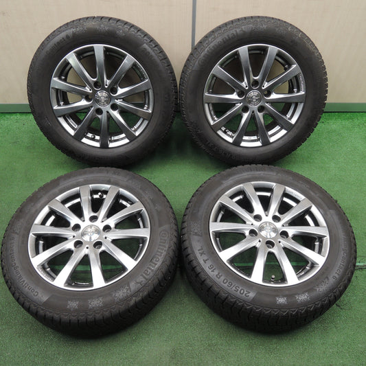 [送料無料] バリ溝！9分！キレイ★MINI ミニ 等 Team Sparco 205/60R16 スタッドレス コンチネンタル コンチバイキング コンタクト6 チームスパルコ 16インチ PCD120/5H★4011907TNス