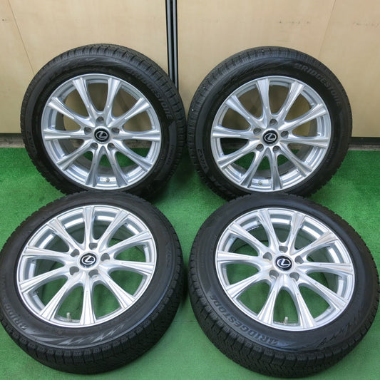 [送料無料]空気圧センサー付！バリ溝！20年！9.5分★レクサス 等 225/50R17 スタッドレス ブリヂストン ブリザック VRX2 weds 17インチ PCD114.3/5H★3060904ヒス