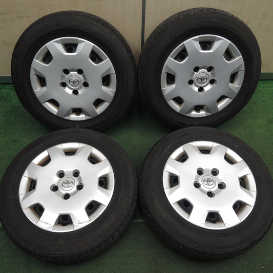 *送料無料* バリ溝!21年!9.5分★トヨタ 60系 ノア ヴォクシー 純正 スチール 195/65R15 ダンロップ EC202 15インチ PCD114.3/5H★4020406HAノ